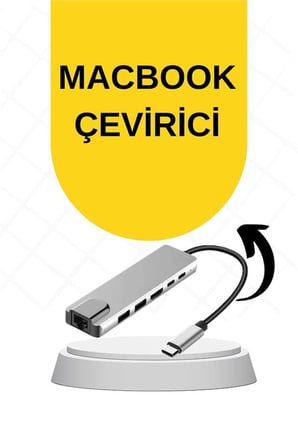 Macbook Pro/air Uyumlu USB Type-C 8 In 1 Hub Dönüştürücü Çevirici Çoklayıcı USB Hdmı Micro Sd 8 Giri
