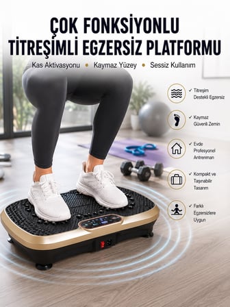 Evde Spor İçin Titreşimli Plate Fitness Platformu Yeni Nesil - Lisinya
