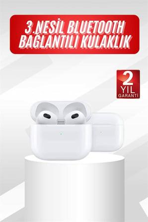 3.Nesil İOS Android Uyumlu Bluetooth 5.0 Beyaz Çağrı Cevaplama - Lisinya