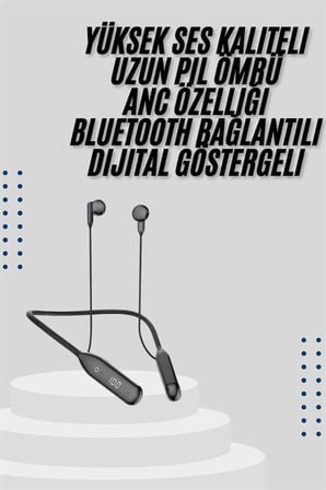 Kablolu Kulak İçi Bluetooth Kulaklık 60 Saat ANC Özellikli Boyun Bantlı - Lisinya