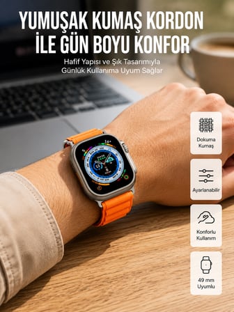 Akıllı Saat Ultra Android & İOS Uyumlu Arama Bildirim Özellikli - Lisinya