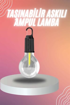 Şarjlı Dekoratif Kamp Lambası Askılı Ampul Led İşık Type-C Girişli - Lisinya