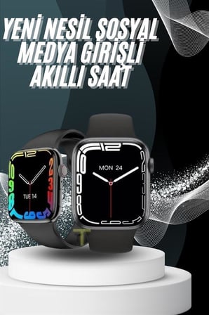 Yeni Model Akıllı Saat Dokunmatik Ekran Unisex Amoled Ekran 44 mm - Lisinya