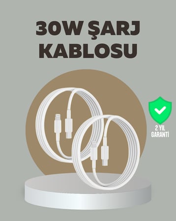 iPhone iPad Airpods Uyumlu 30W Type-C to Lightning Kablo - Lisinya