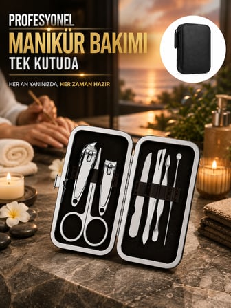 Evde Profesyonel Tırnak Bakımı İçin 7 Parça Premium Bakım Seti - Lisinya