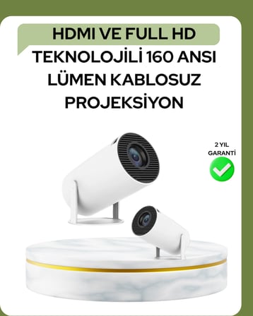 Ultra Pro Full HD ve 4K Destekli 130 İnç Projeksiyon Cihazı - Lisinya