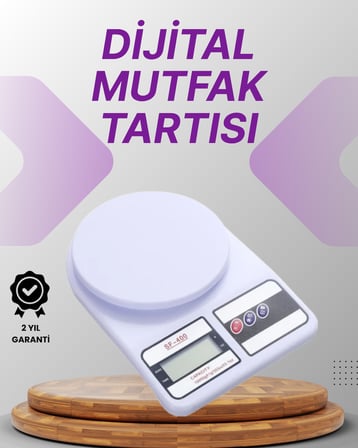 LCD Ekranlı Kompakt Dijital Terazi – Gram ve Ons Ölçüm - Lisinya