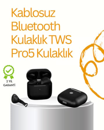 TWS Pro 5 Bluetooth Kulaklık – Gelişmiş Ses Teknolojisi ve Uzun Batarya Ömrü - Lisinya
