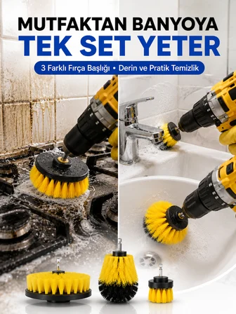 Profesyonel Matkap Ucu Temizlik Fırçası 3’lü Set - Lisinya