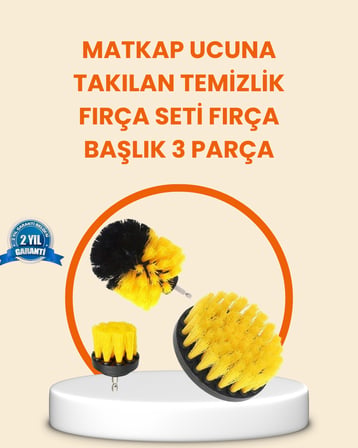 Matkap Ucu Fırça Seti Halı Fayans Zemin Temizliği - Lisinya