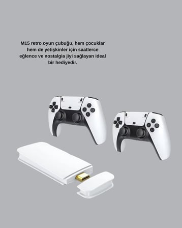 M15 Video Oyun Konsolu 20 Emülatör Destekli 64GB Bellekli - Lisinya