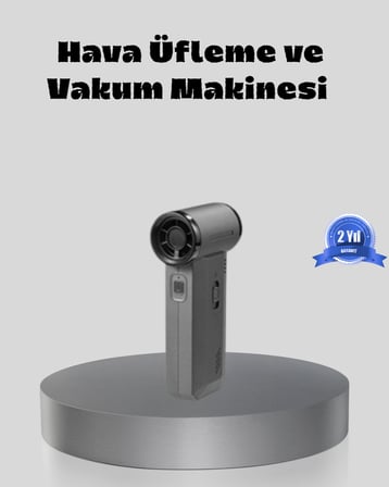 Şarjlı 130000 RPM Hava Üflemeli ve Vakumlu Araç Ev Temizlik Makinesi - Lisinya