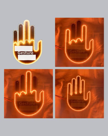 176 LED’li Amber Trafik Uyumlu Sinyal Işığı – El Hareketiyle Kontrol - Lisinya