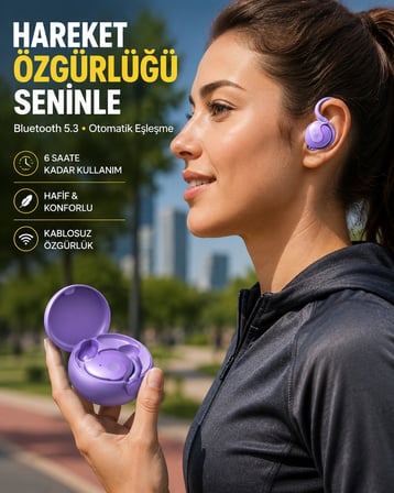 Kulak Arkası Bluetooth Kulaklık, Gürültü Azaltma - Lisinya