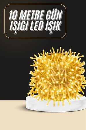 10 Metre Günışığı Led Işık Fişli Dekoratif Ortam Aydınlatması 3 Modlu Led Şerit Işık - Lisinya