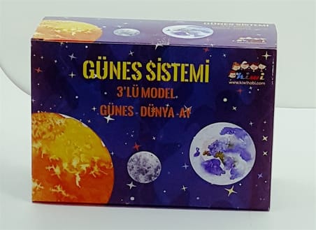 Güneş Sistemi 3 lü Model Güneş Dünya Ay