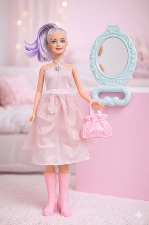 Moda Seti - Aksesuarlı 30 cm Bebek Seti  (Lisinya)