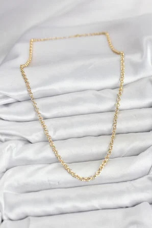 CM Gold Renk Pirinç Halkalı Model Kadın Kolye - Lisinya
