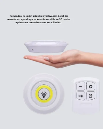 Dekoratif ve Pratik 3’lü Kumandalı Spot LED Aydınlatma - Lisinya