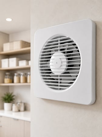150 mm Dekoratif Aspiratör 20,8 x 20,8 cm 20 W 320 m³/h Duvar ve Tavan Tipi Havalandırma Fanı - Lisi