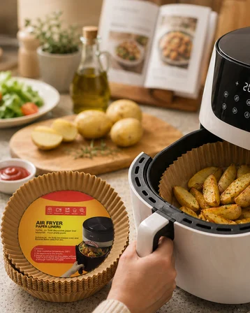 Airfryer Pişirme Kağıdı 100 Lü Yapışmaz Yağ Geçirmez Kağıt - Lisinya