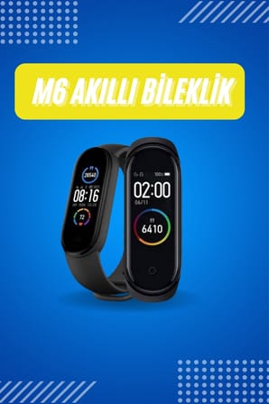 Akıllı Uyumlu Bileklik M6 Adımsayar Spor Modları Çağrı Görme Türkçe Menü - Lisinya