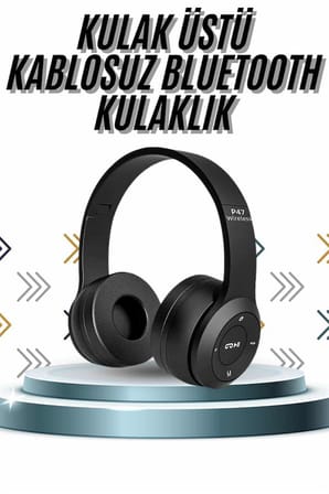 Kulak Üstü Bluetooth Kulaklık Yüksek Ses Kaliteli Ayarlanabilir - Lisinya