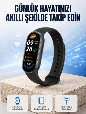 TPU ve Silikon Kordonlu Akıllı Bileklik – 20 Gün Bekleme Süresi Yeni Nesil - Lisinya