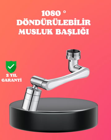 1080° Dönebilen Püskürtme Filtreli Musluk Başlığı Su Tasarruflu - Lisinya