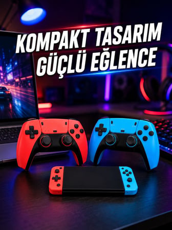 Kablosuz Retro Oyun Konsolu HDMI TV Bağlantılı Çift Gamepad Seti - Lisinya