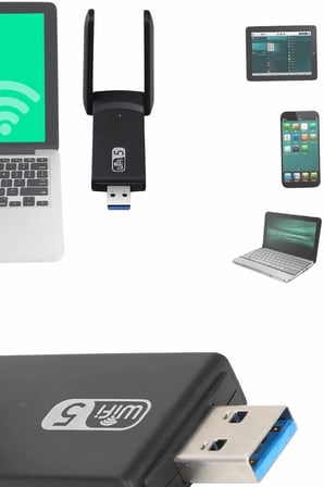 Mbps Wifi Alıcı Kablosuz Wifi Adaptörü Çift Band Çift Antenli - Lisinya