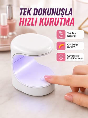 Mini Tırnak Kurutucu – Hızlı Kurutma İçin UVLED Işık Teknolojisi Yeni Nesil - Lisinya