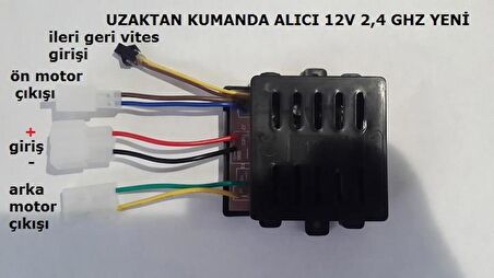 Pilsan AKÜLÜ ARABA Uzaktan Kumanda Alıcı 12 V 2.4 GHz Yeni