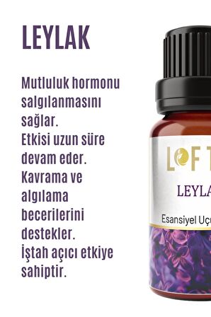 Leylak Uçucu Yağ Buhurdanlık Esansı Oda Kokusu Uçucu Esansiyel Yağ Buhur Yağı 10ML