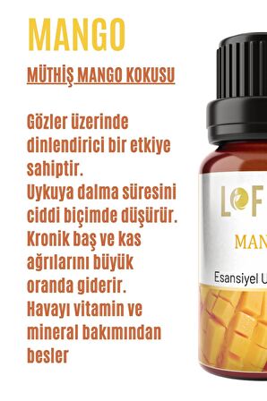 Mango Uçucu Yağ Buhurdanlık Esansı Oda Kokusu Uçucu Esansiyel Yağ Buhur Yağı 10ML