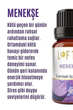 Menekşe Uçucu Yağ Buhurdanlık Esansı Oda Kokusu Uçucu Esansiyel Yağ Buhur Yağı 10ML