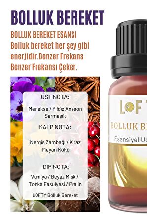 Bolluk Bereket Uçucu Yağ Buhurdanlık Esansı Oda Kokusu Esansiyel Yağ Buhur Yağı 10ML