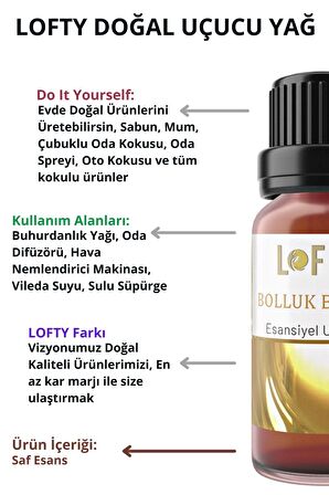 Bolluk Bereket Uçucu Yağ Buhurdanlık Esansı Oda Kokusu Esansiyel Yağ Buhur Yağı 10ML