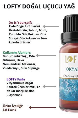 Okyanus Uçucu Yağ Buhurdanlık Esansı Oda Kokusu Uçucu Esansiyel Yağ Buhur Yağı 10ML