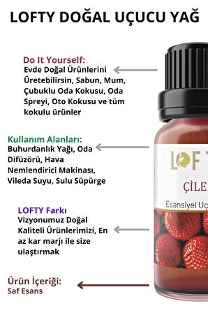 Çilek, Muz, Vanilya Uçucu Yağ Buhurdanlık Esansı Oda Kokusu Esansiyel Yağ Buhur Yağı 10ML