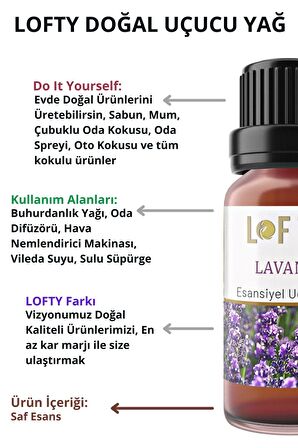 Lavanta Uçucu Yağ Buhurdanlık Esansı Oda Kokusu Esansiyel Yağ Buhur Yağı 30ML