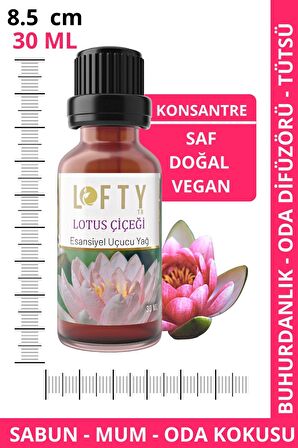 Lotus Çiçeği Uçucu Yağ Buhurdanlık Esansı Oda Kokusu Esansiyel Yağ Buhur Yağı 30ML