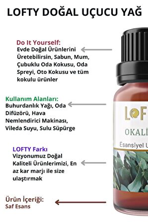 Okaliptus Uçucu Yağ Buhurdanlık Esansı Oda Kokusu Esansiyel Yağ Buhur Yağı 30ML