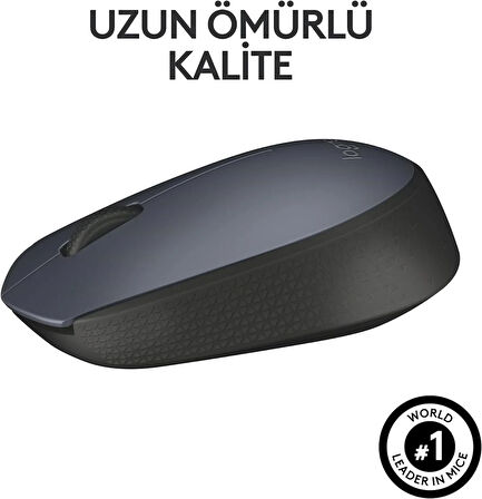 Logitech M170 Kablosuz Mouse Siyah USB 12 Ay Pil Ömrü