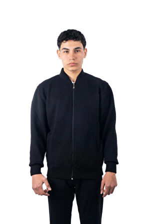 Lonca Tekstil Hakim Yaka Fermuarlı Triko Mont İçi Polarlı 