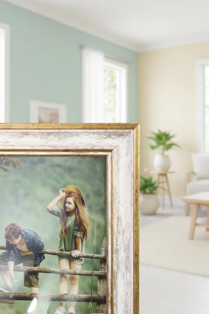 Dekoratif 3'lü Set Antik Desenli Gold 10x15 Ayaklı Plastik Fotoğraf Çerçevesi