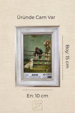Dekoratif 3'lü Set Antik Desenli Gümüş 10x15 Ayaklı Plastik Fotoğraf Çerçevesi