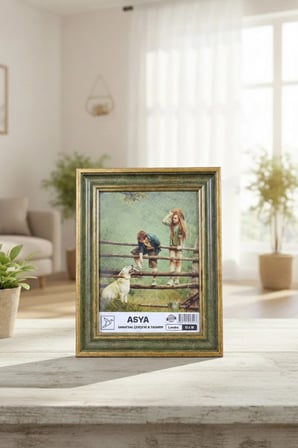 Dekoratif 3'lü Set Karışık Antik Desenli 13x18 Ayaklı Plastik Fotoğraf Çerçevesi