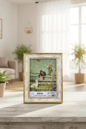 Dekoratif 3'lü Set Karışık Antik Desenli 13x18 Ayaklı Plastik Fotoğraf Çerçevesi