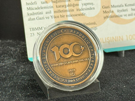 Darphane TBMMnin Açılışının 100. Yılı Hatıra Parası Sertifkalı Bronz Hatıra Parası